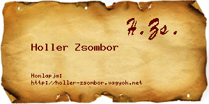 Holler Zsombor névjegykártya