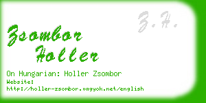 zsombor holler business card